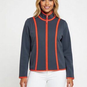 Banana Republic Full Zip-Up Jacket, blue color and orange. Size M.
